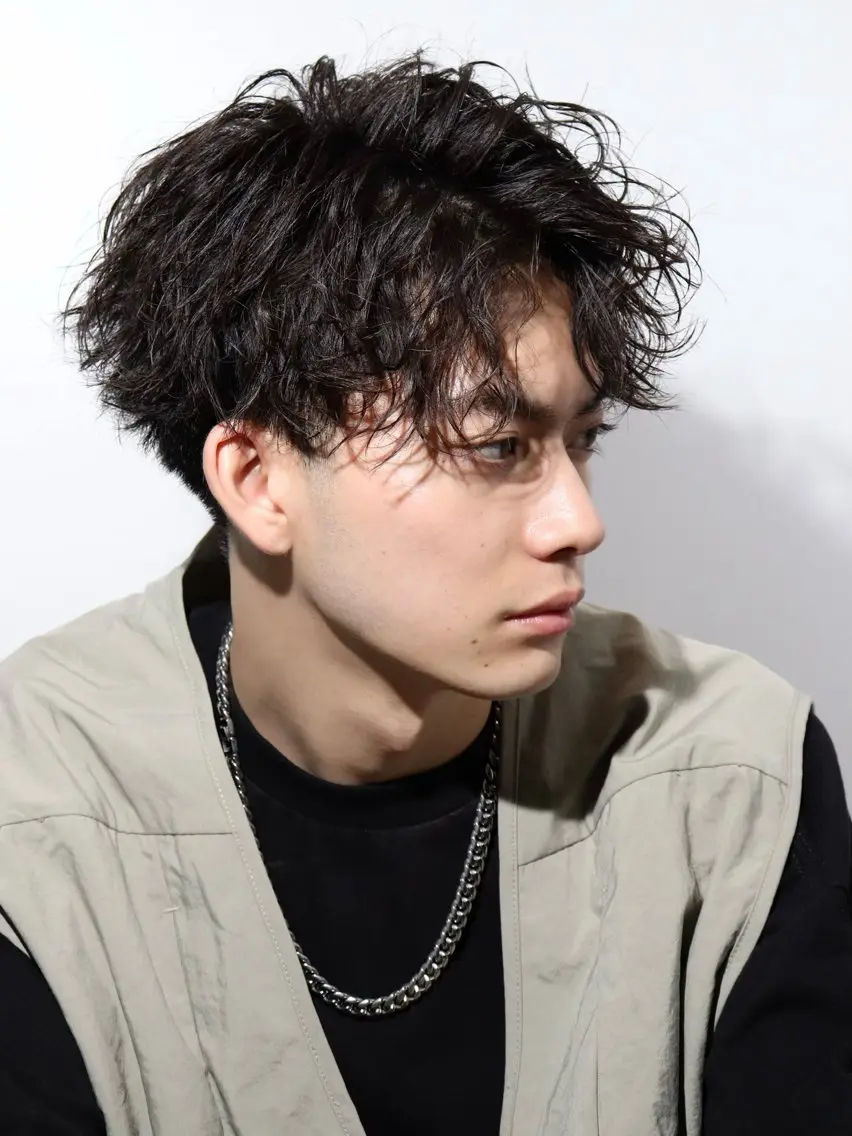 パーマ メンズ カット パーマ LUCEY TSUBASAのヘアスタイル