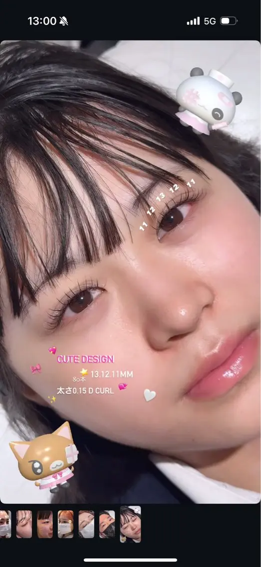 マツエク・マツパ Dカール フラットラッシュ Eyelash MOEKAのマツエク・マツパデザイン