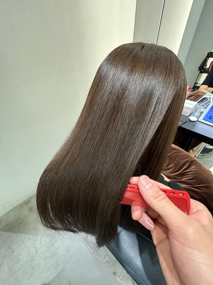 ☘️学割☘️艶、手触り、柔らかい質感のある髪へ。髪質改善カラー＋カットの写真