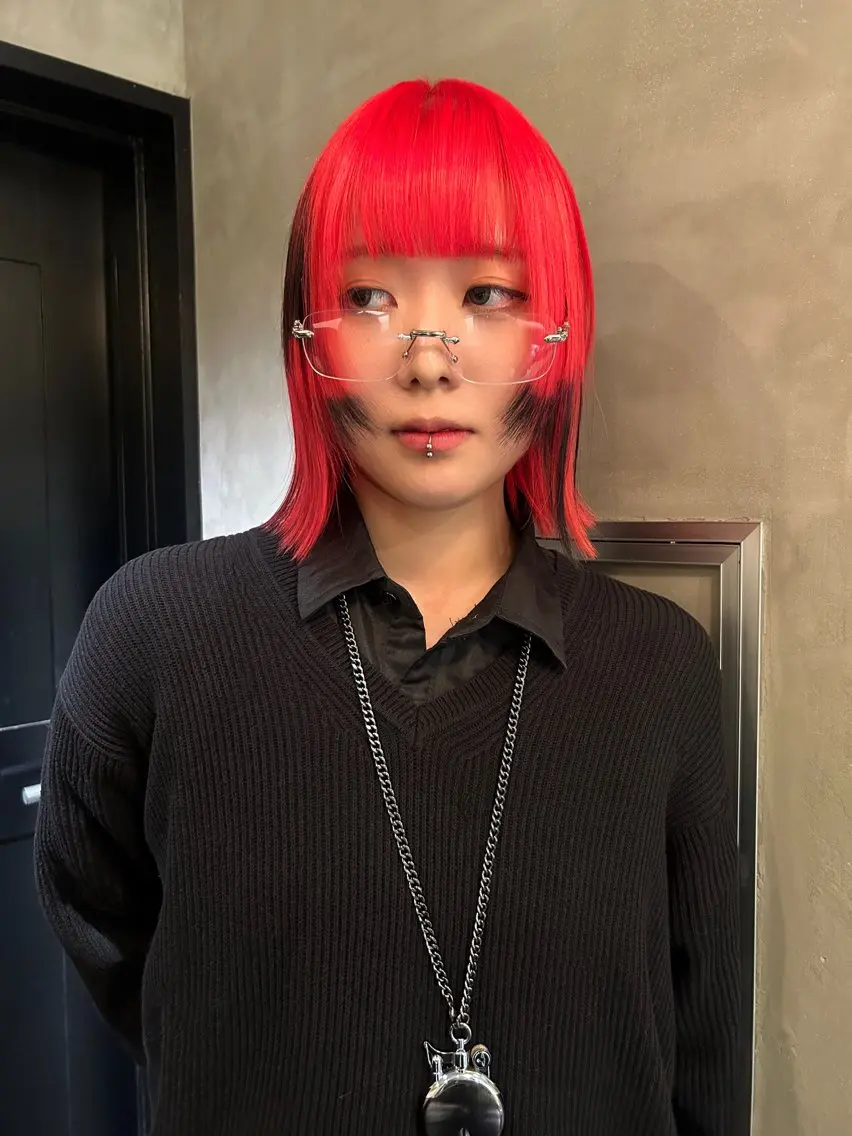 ミディアム カラー ヘアカラー デザイン/アレンジ ❤︎イシイレイのヘアスタイル