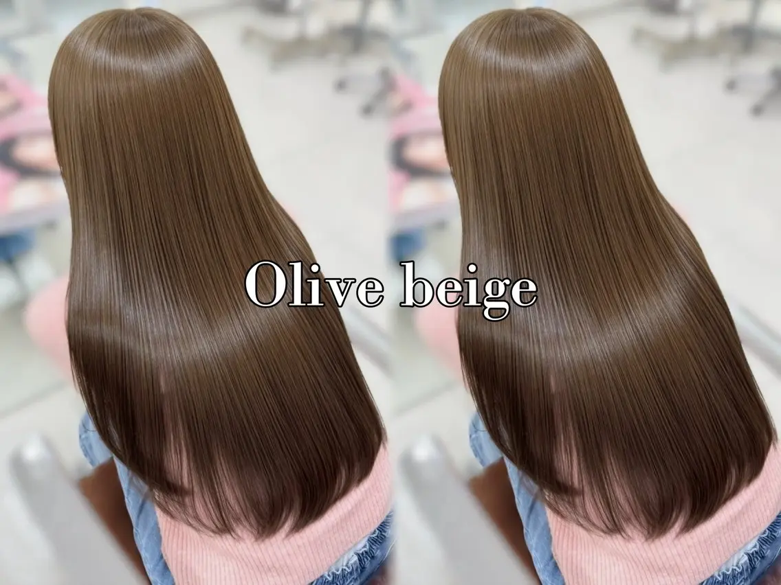 ロング カラー ヘアカラー トリートメント ベージュカラー/ 束感マツエク/ここなのヘアスタイル