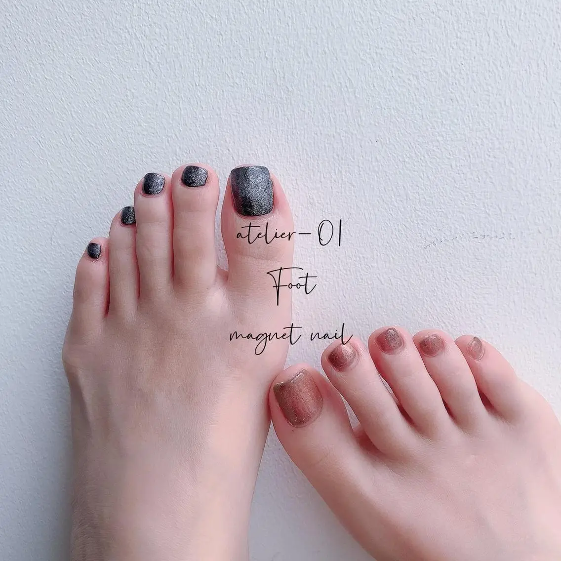 ❤︎大人気❤︎フットネイル❤︎マグネットorミラーネイル（オフなし）の写真