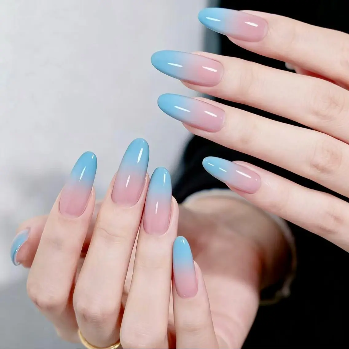 ネイル アートネイル オーロラネイル チークネイル 長さ出し フレンチネイル ハンドネイル ハンドケア Yumi Nail Seiのネイルデザイン