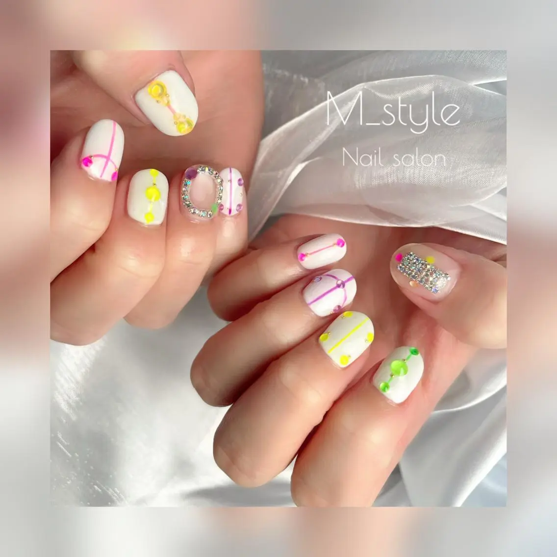 ショート ネイル 下妻ネイルサロン/ 持ちの良いネイルのネイルデザイン