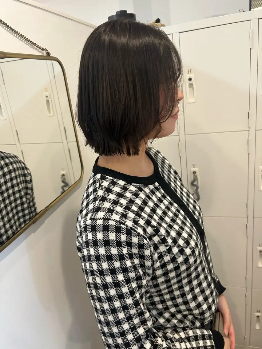 ショート ボブレイヤー ボブ レイヤーカット カット トリートメント ボブ/レイヤー ナカミネアキナのヘアスタイル