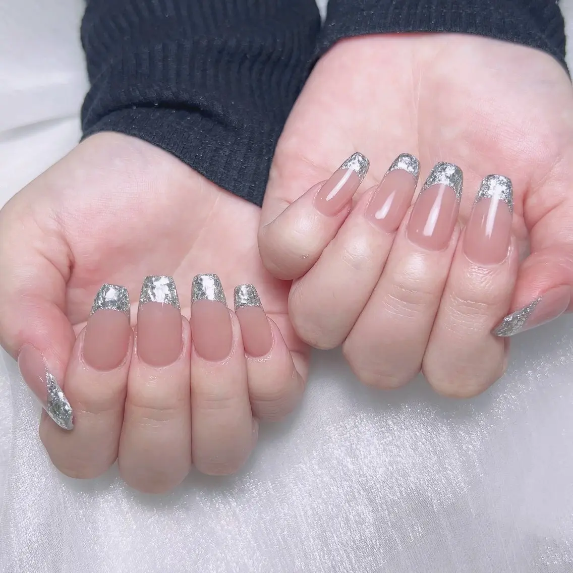 メンズ ネイル メンズ韓国風 アートネイル オーロラネイル ガーリー キラキラネイル ハンドネイル Nail salon 木にいるのネイルデザイン