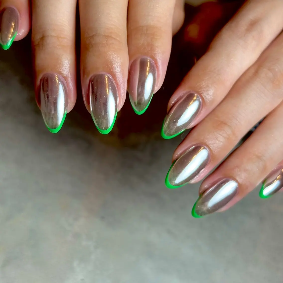 ネイル フレンチネイル ミラーネイル havi nailのネイルデザイン