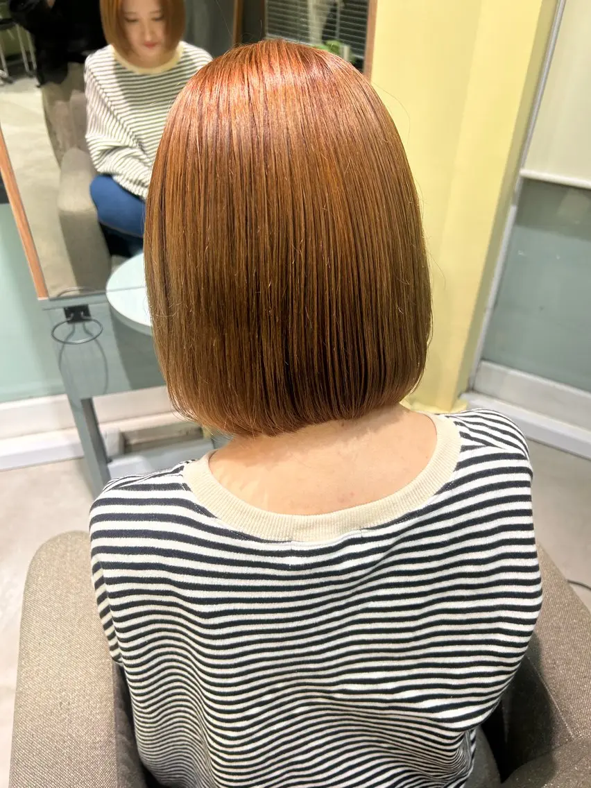 ショート オレンジブラウン カットモデル募集 トモカのヘアスタイル