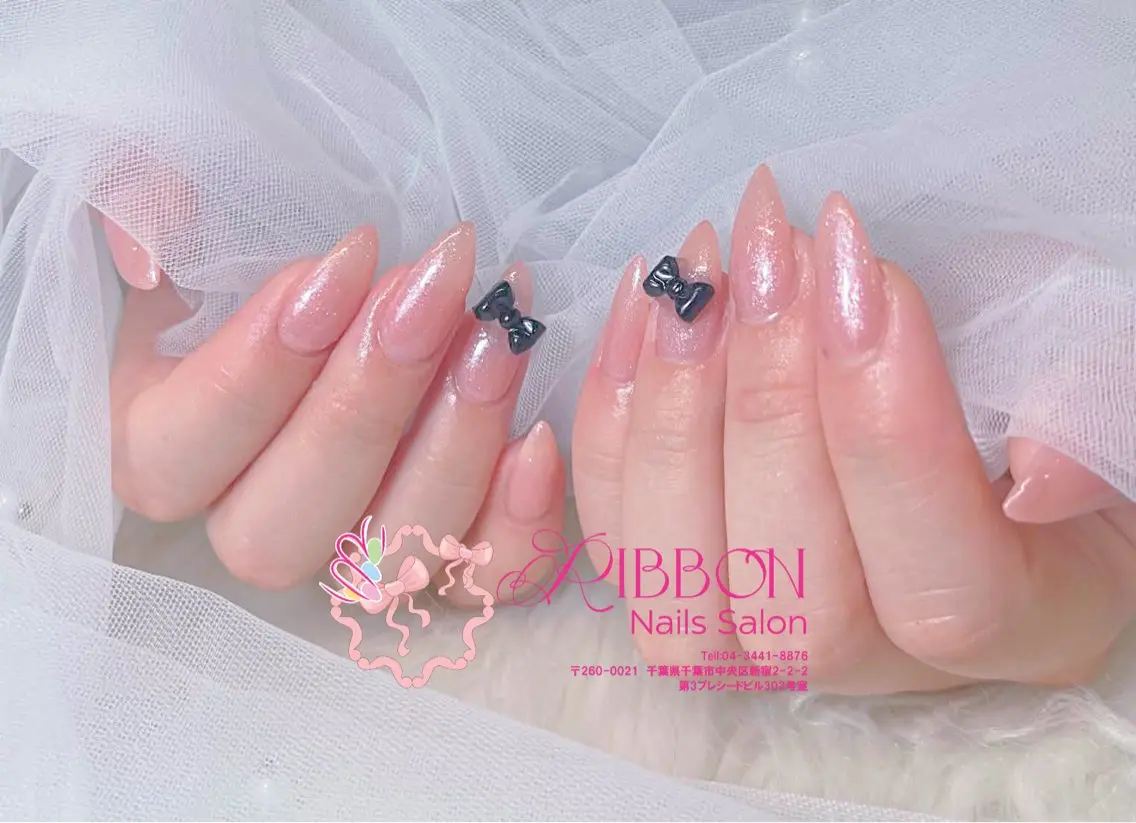 ネイル フットネイル フレンチネイル ジェルネイル マグネットネイル 持ち込み ハンドネイル Ribbonnail salonのネイルデザイン