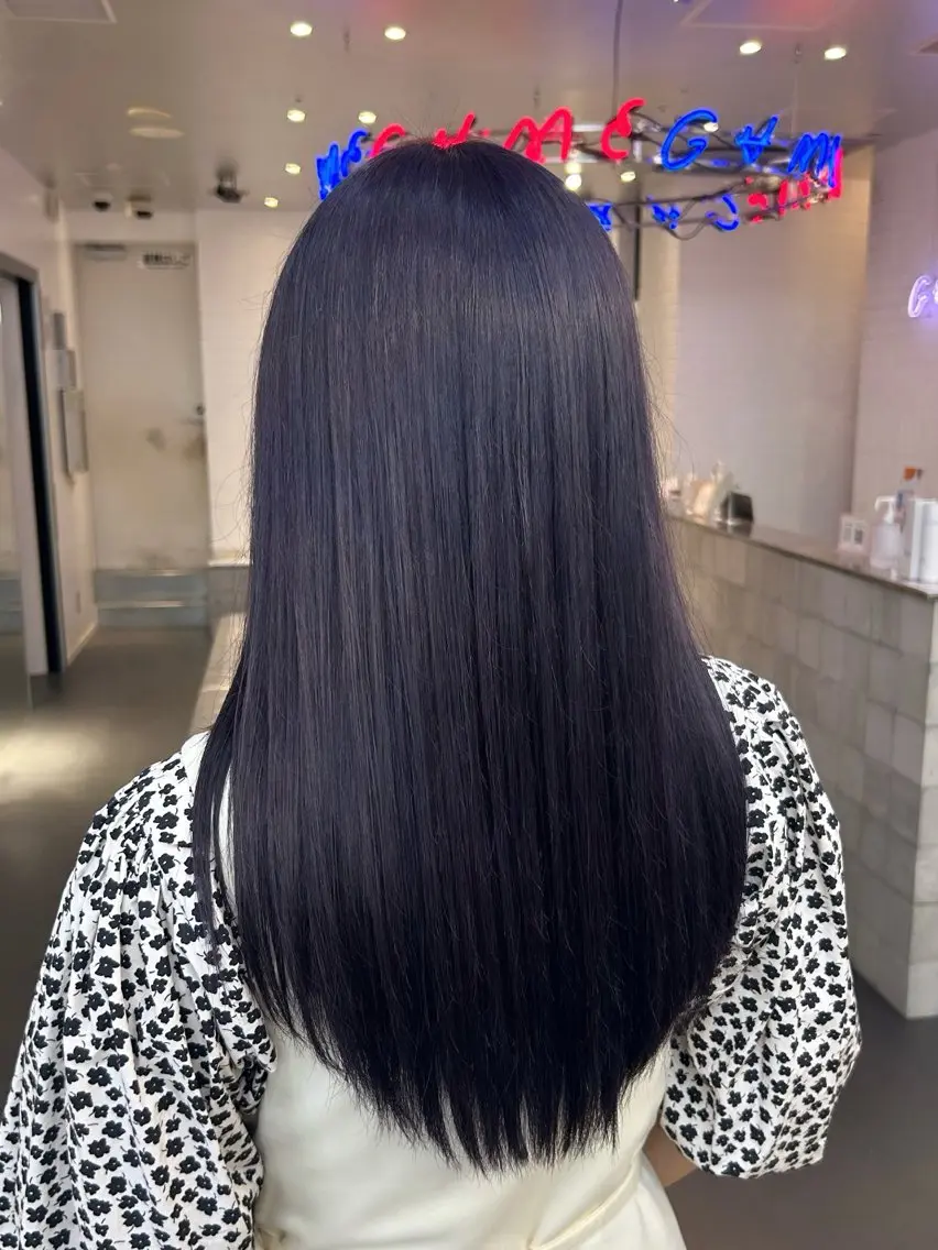 ロング ボブ エクステ 外国人風カラー 卒業式のヘアスタイル レイヤーカット ヘアカラー MiRI💜地毛級 エクステ✖似合わせ技のヘアスタイル