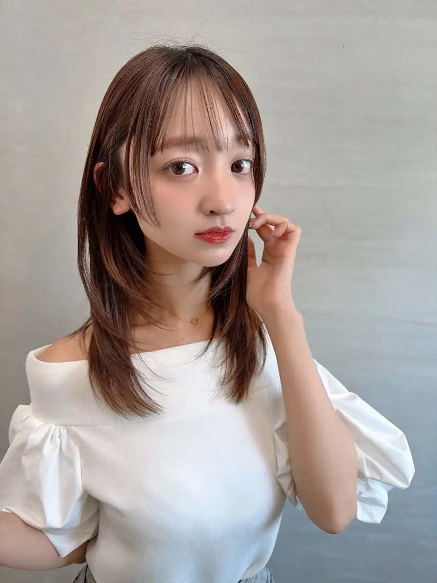 セミロング 水野 恵里加のヘアスタイル