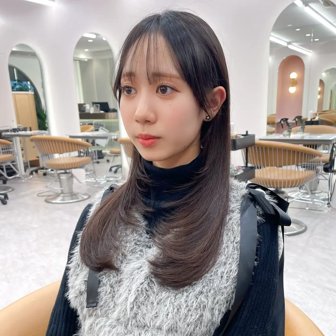 ロング カラー カット ヘアカラー トリートメント 縮毛矯正/ストンボブ Wカラー💎ヒデジのヘアスタイル