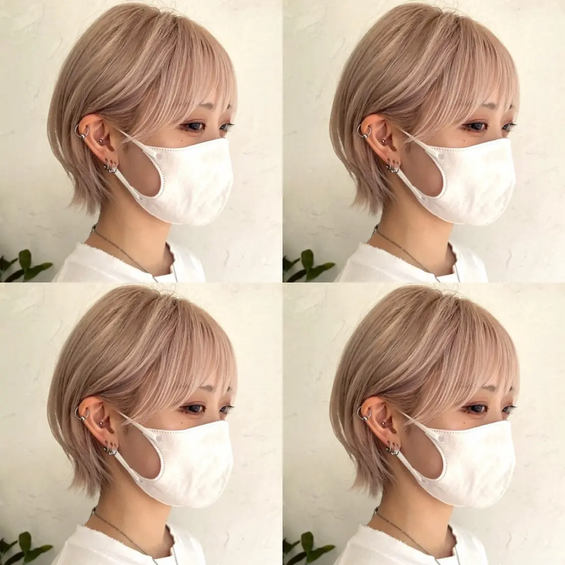 ショート カラー ダブルカラー ショートヘア カット ヘアカラー トリートメント 京都大人女性ショート 徒歩1分/秋山のヘアスタイル