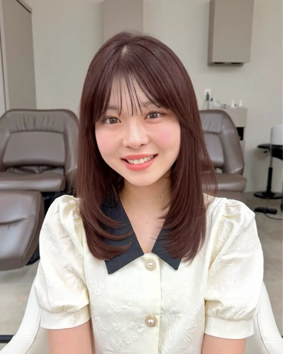 ミディアム 𝗆𝗂𝗒𝗎 🐈‍⬛🎀のヘアスタイル