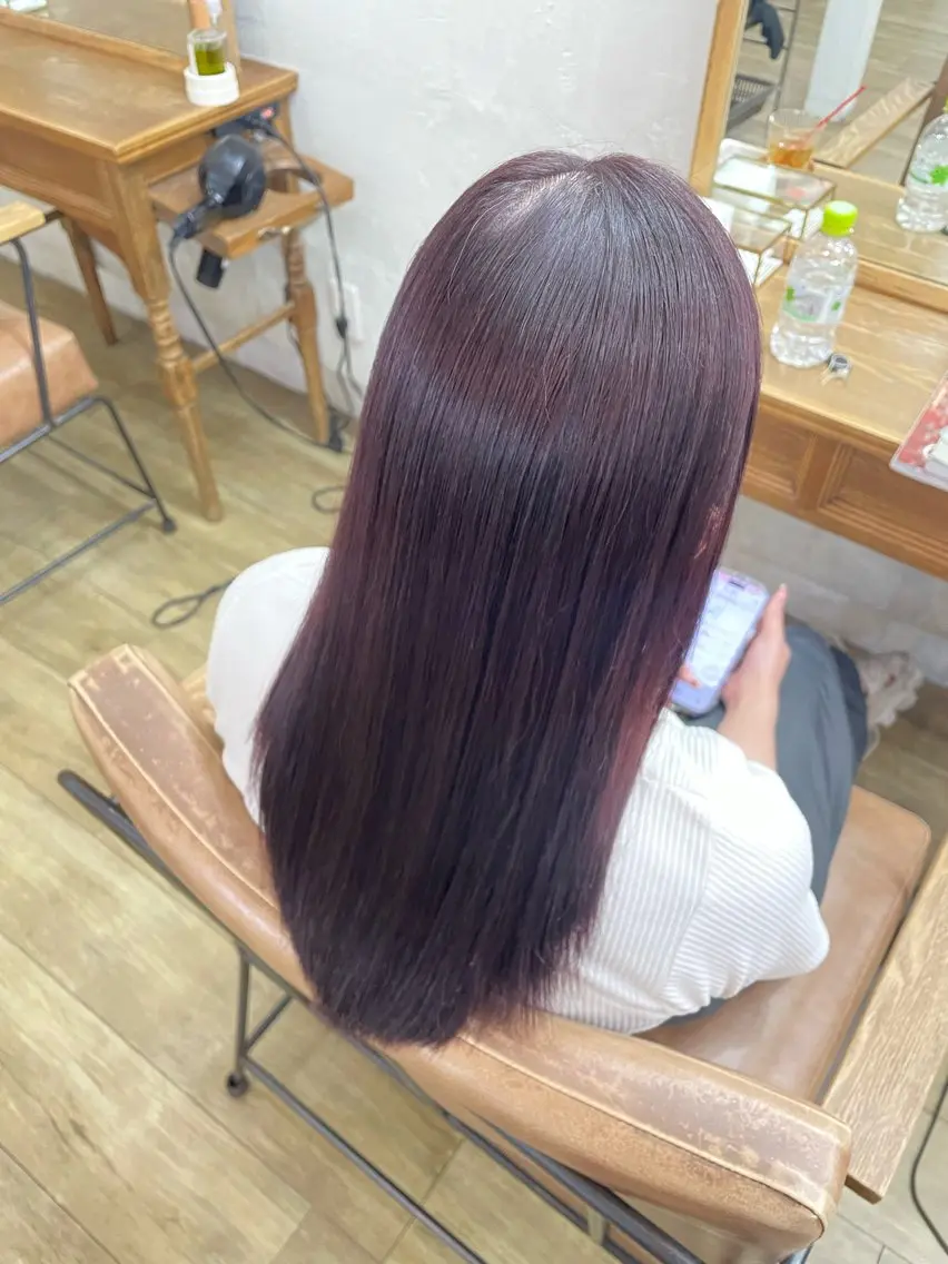 ロング カラー ヘアカラー 縮毛矯正 なな🦋/ 原宿のヘアスタイル