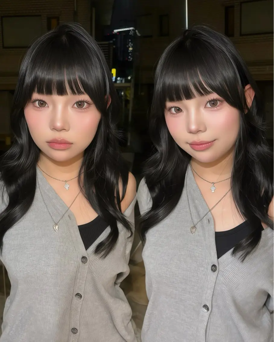 ロング カラー カット トリートメント ヘッドスパ ヘアセット 似合わせレイヤー✨️ RIEのヘアスタイル