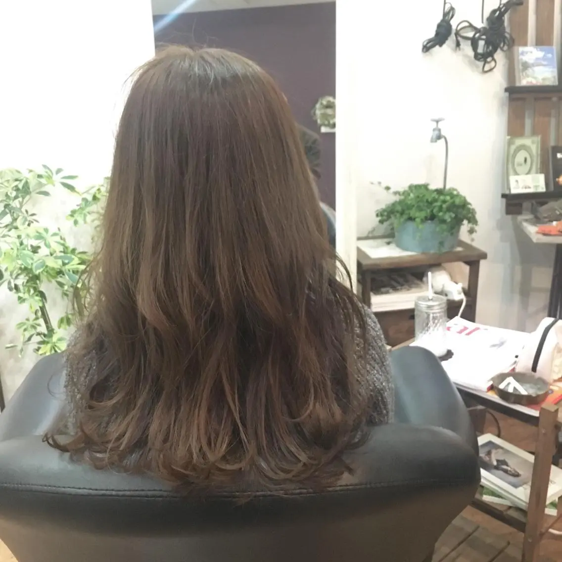 セミロング ロング カラー ネイビーカラー 西川 ヒロキのヘアスタイル