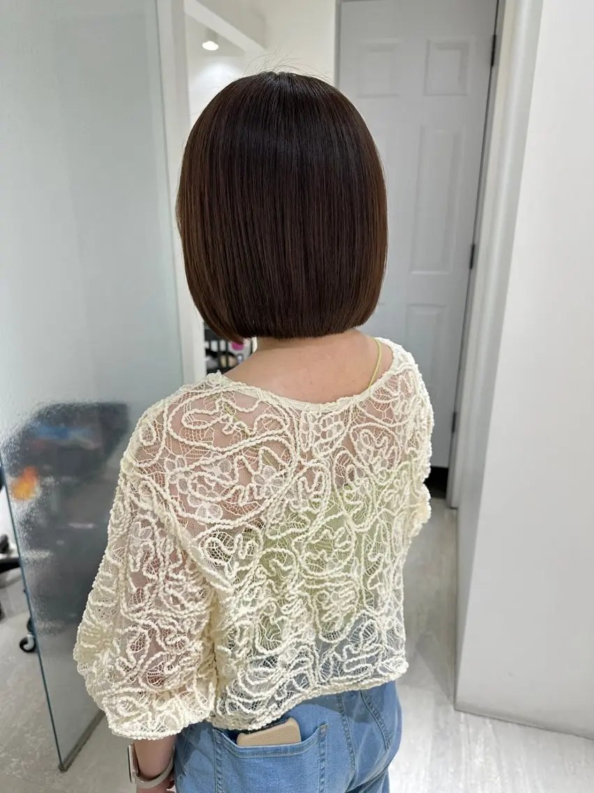 ショート カット 縮毛矯正 トリートメント 髪質改善 縮毛矯正/ レイヤー/銀座/本木のヘアスタイル