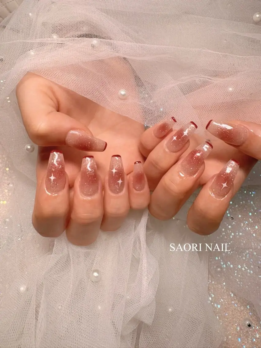 ネイル チークネイル フットネイル ジェルネイル 韓国ネイル マグネットネイル ハンドネイル SAORI NAIL /長さ出し専門店のネイルデザイン