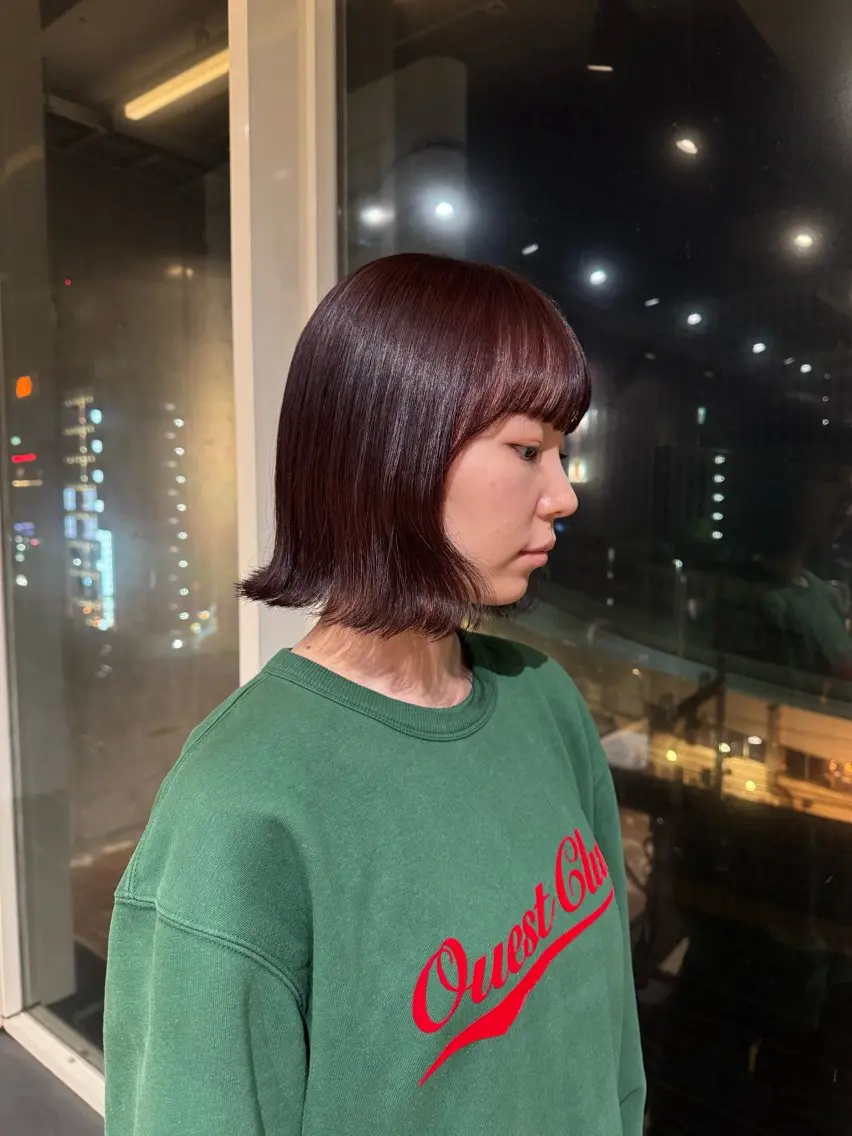 🎀ピンク，赤限定🎀【ブリーチなしワンカラー】➕【髪質改善トリートメント】の写真