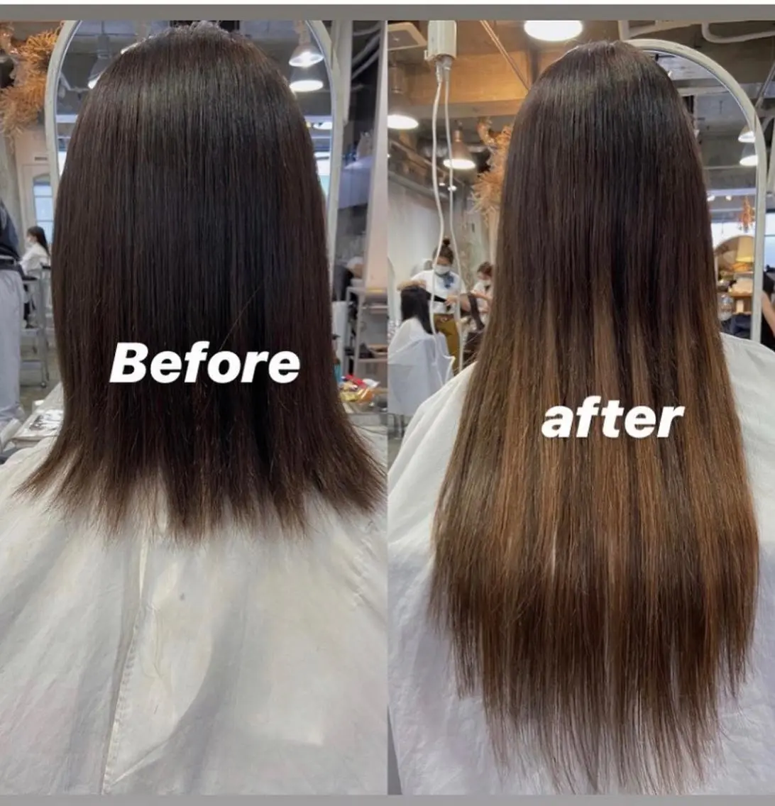 ミディアム カラー エクステ カット ヘアカラー トリートメント エクステ 松尾太樹 【pia】福岡美容室のヘアスタイル