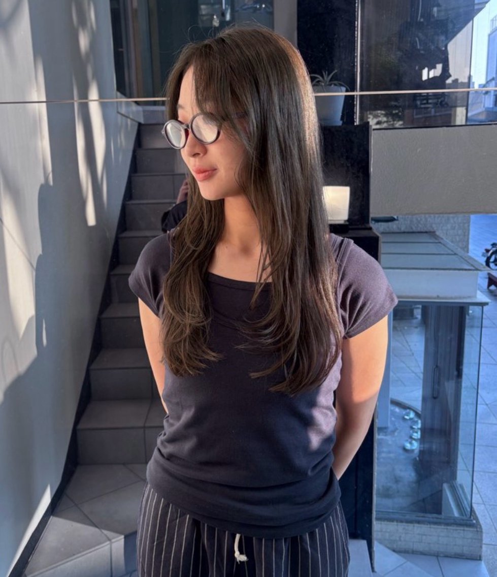 セミロング カット ヘアカラー トリートメント 竹田 佳奈のヘアスタイル