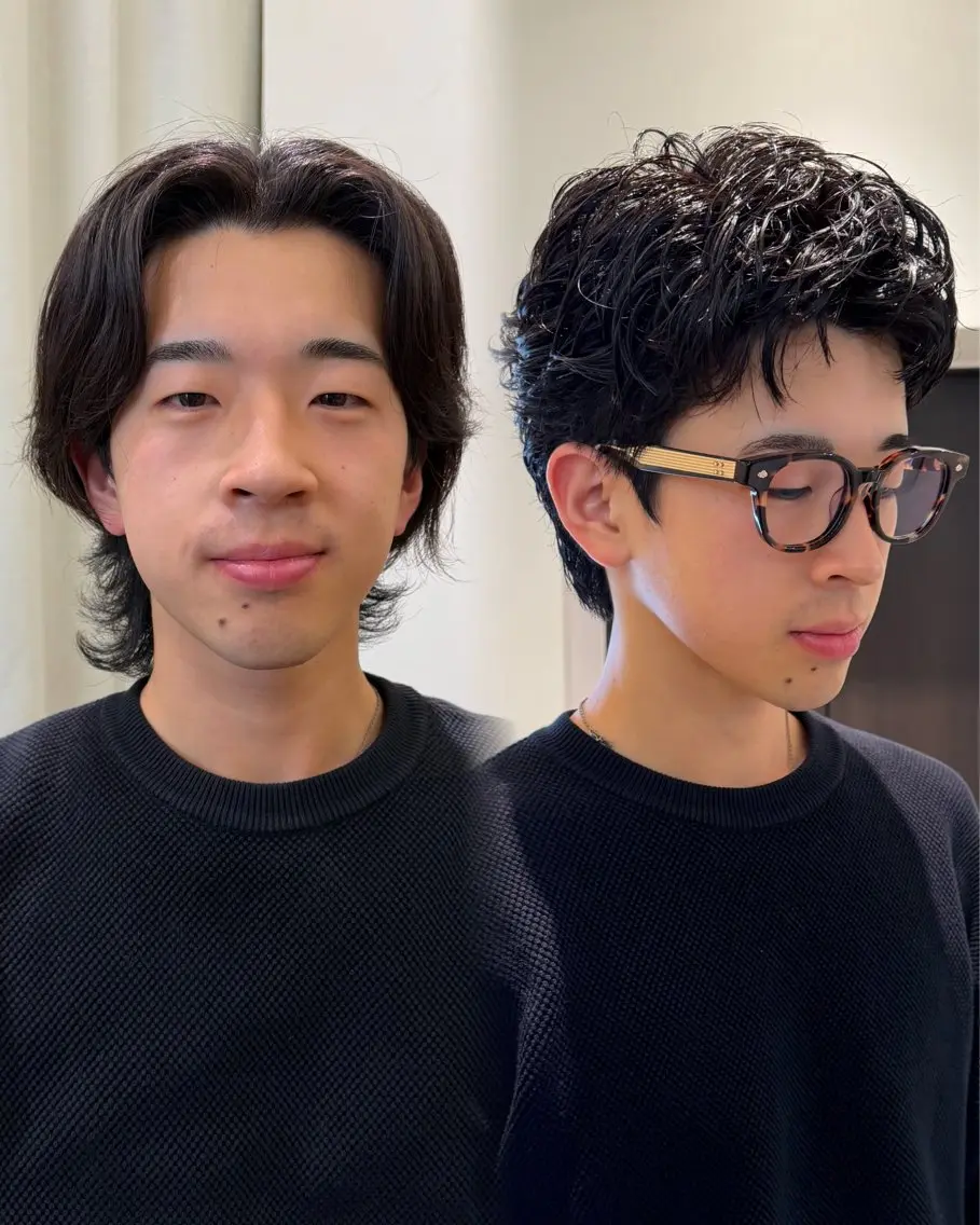 ショート カット パーマ 似合わせメンズカット /ニュアンスパーマのヘアスタイル