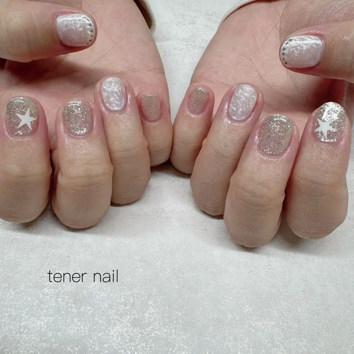 ネイル キラキラネイル ハンドネイル テネルネイル tener nailのネイルデザイン