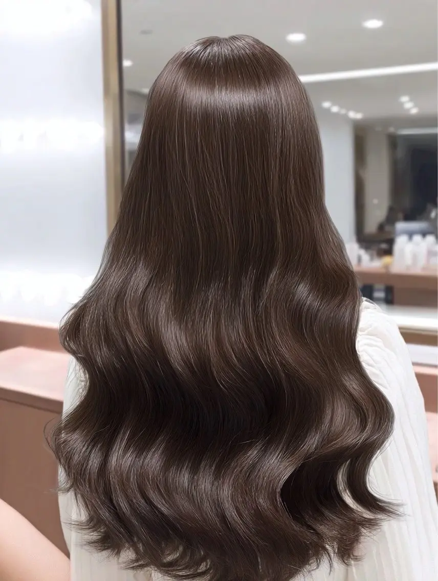 ロング ハイレイヤー 髪質改善 韓国風ヘア レイヤーカット 縮毛矯正 縮毛矯正 トリートメント ✨毛髪診断で絶対綺麗 ✨美髪艶髪専門✨高浪のヘアスタイル