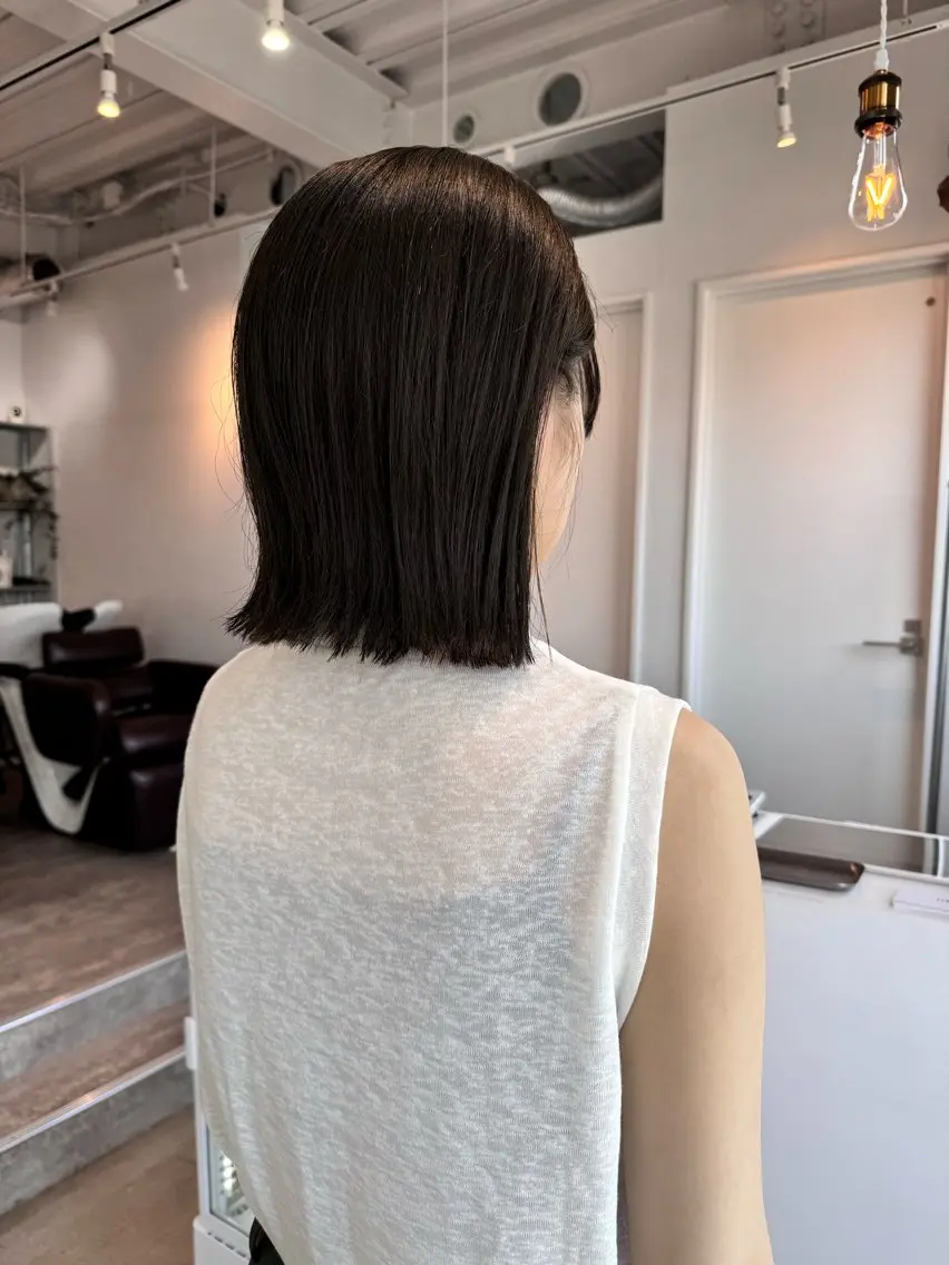 ミディアム カラー カット ヘアカラー 松坂 真衣のヘアスタイル