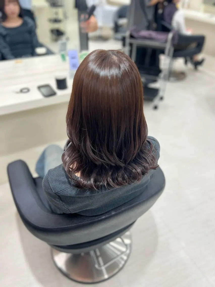 ミディアム カラー ヘアアレンジ 韓国レイヤー&ピンク 艶髪🩶maikoのヘアスタイル