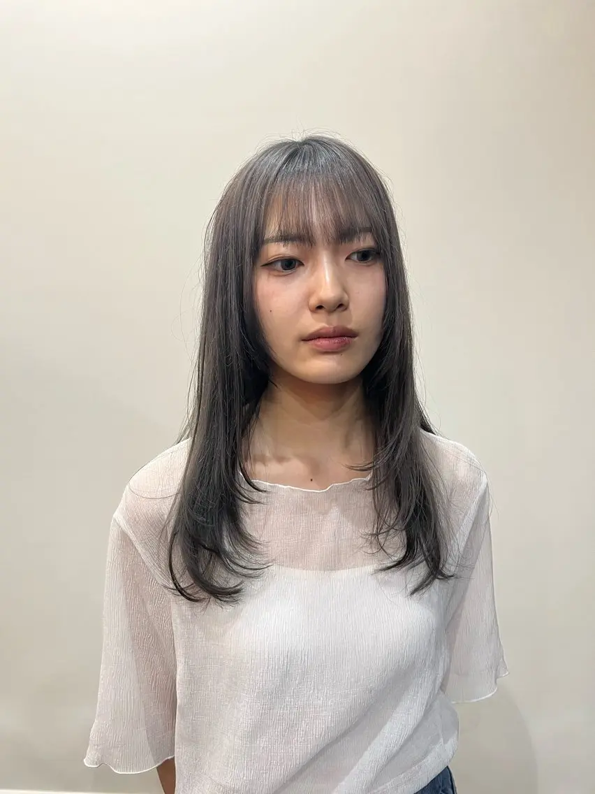 ロング 顔まわりレイヤー 顔周りカット レイヤーカット YUUMI /堀江美容室のヘアスタイル