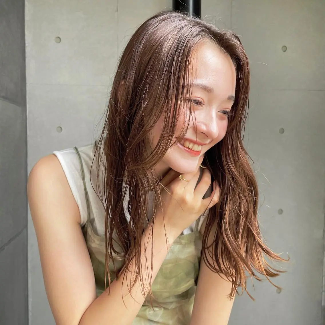 ロング カラー ベージュカラー ハイトーンカラー ハイトーンベージュ ✨👑お洒落ショート ❣️村上せいな✨のヘアスタイル