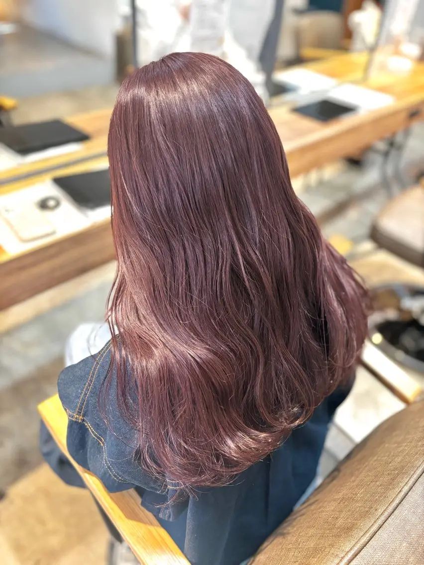 ロング ピンクラベンダー ヘアカラー トリートメント ☁️RIKA☁️ @ri2_____bのヘアスタイル