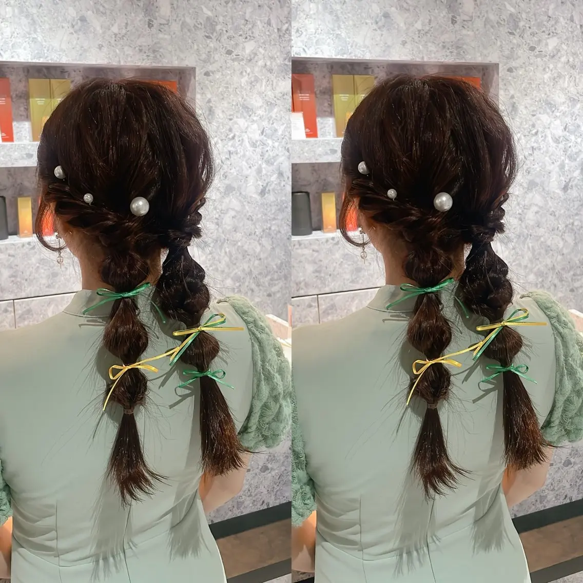 セミロング ヘアアレンジ ヘアセット Minami. 🩵 再現性特化ヘアのヘアスタイル
