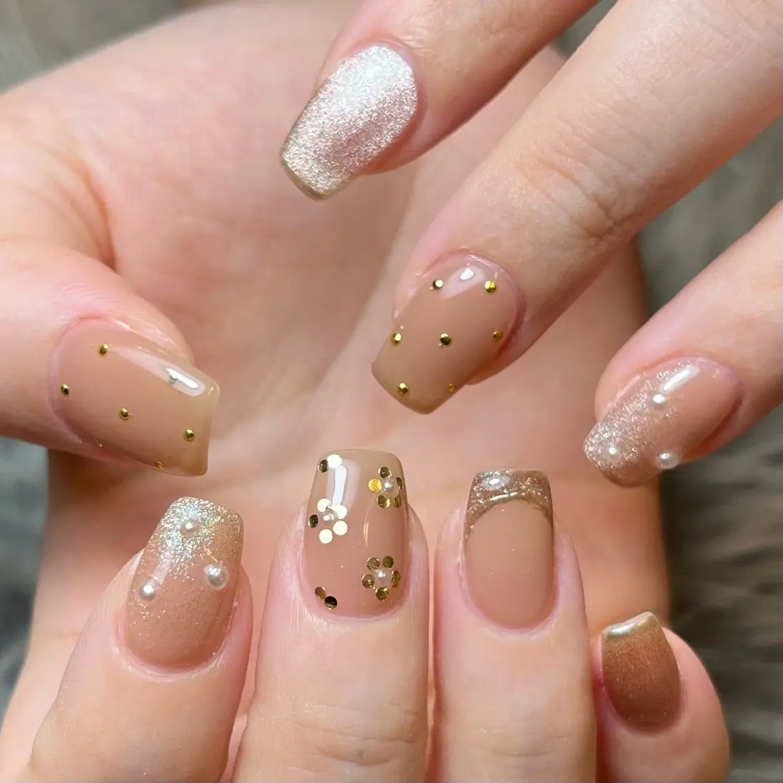 ネイル ドット フラワーネイル フレンチネイル マグネットネイル ワンカラーネイル nail salon h💍akaneのネイルデザイン