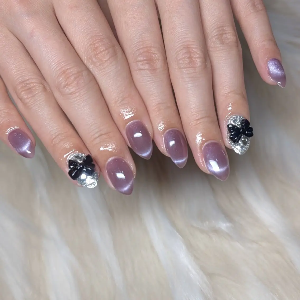 ネイル チークネイル フレンチネイル キラキラネイル 韓国ネイル マグネットネイル ハンドネイル BelireMaa Nail&eyeのネイルデザイン