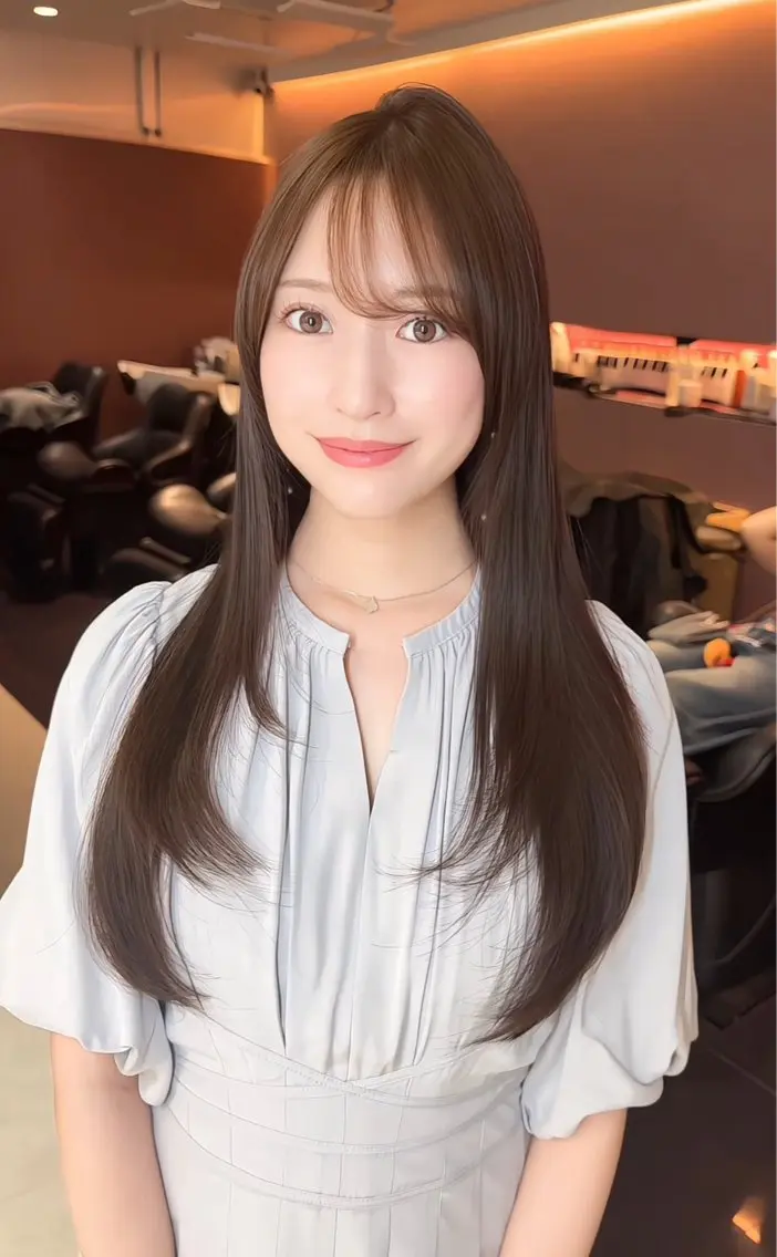 ロング 髪質改善 韓国風ヘア レイヤーカット 小顔カット トリートメント カット ヘアカラー トリートメント 🍀美髪クリエイター 味田 雅宏🍀のヘアスタイル