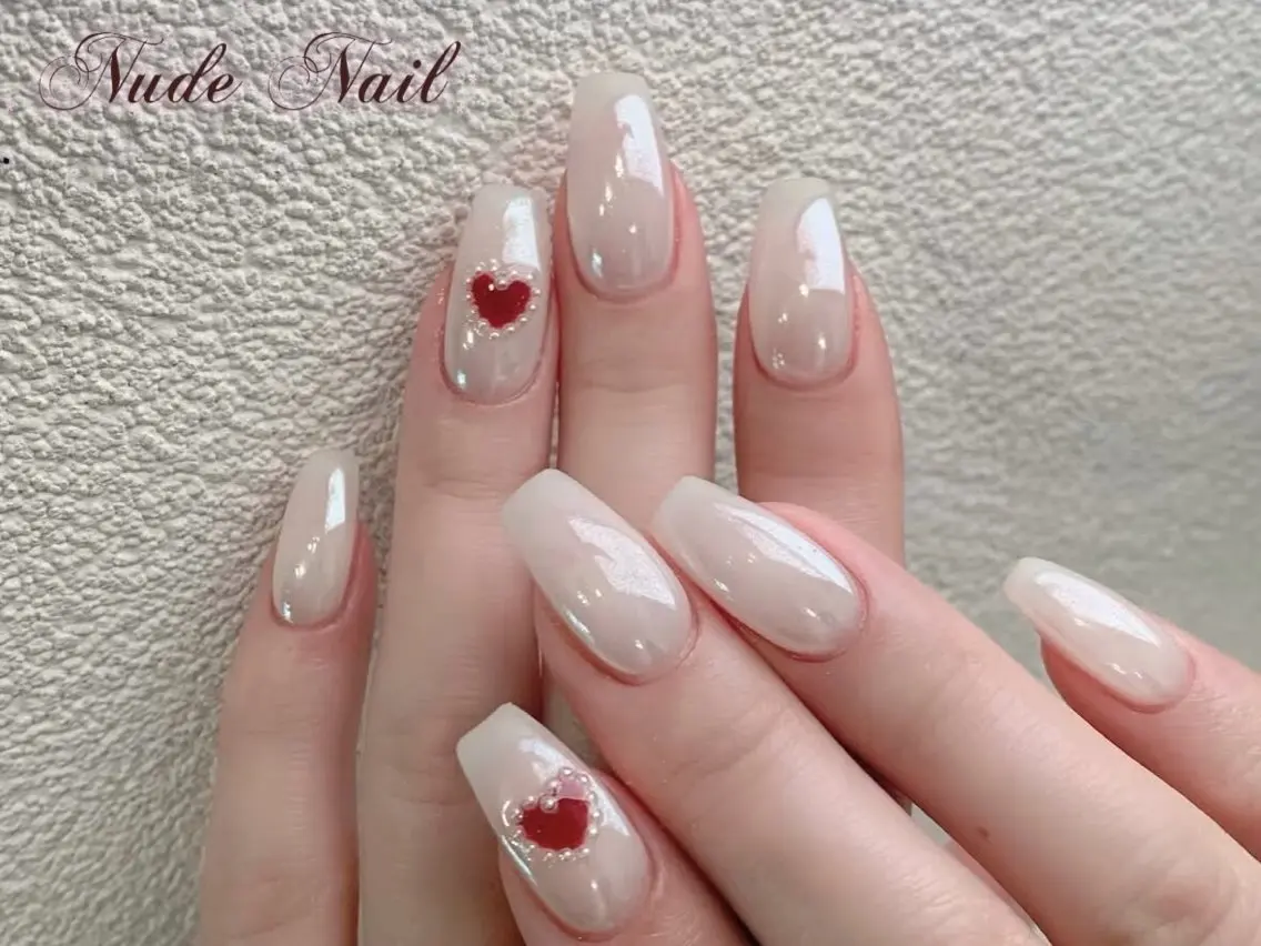 ネイル チークネイル 長さ出し フットネイル フレンチネイル ジェルネイル Nude Nailstudioのネイルデザイン