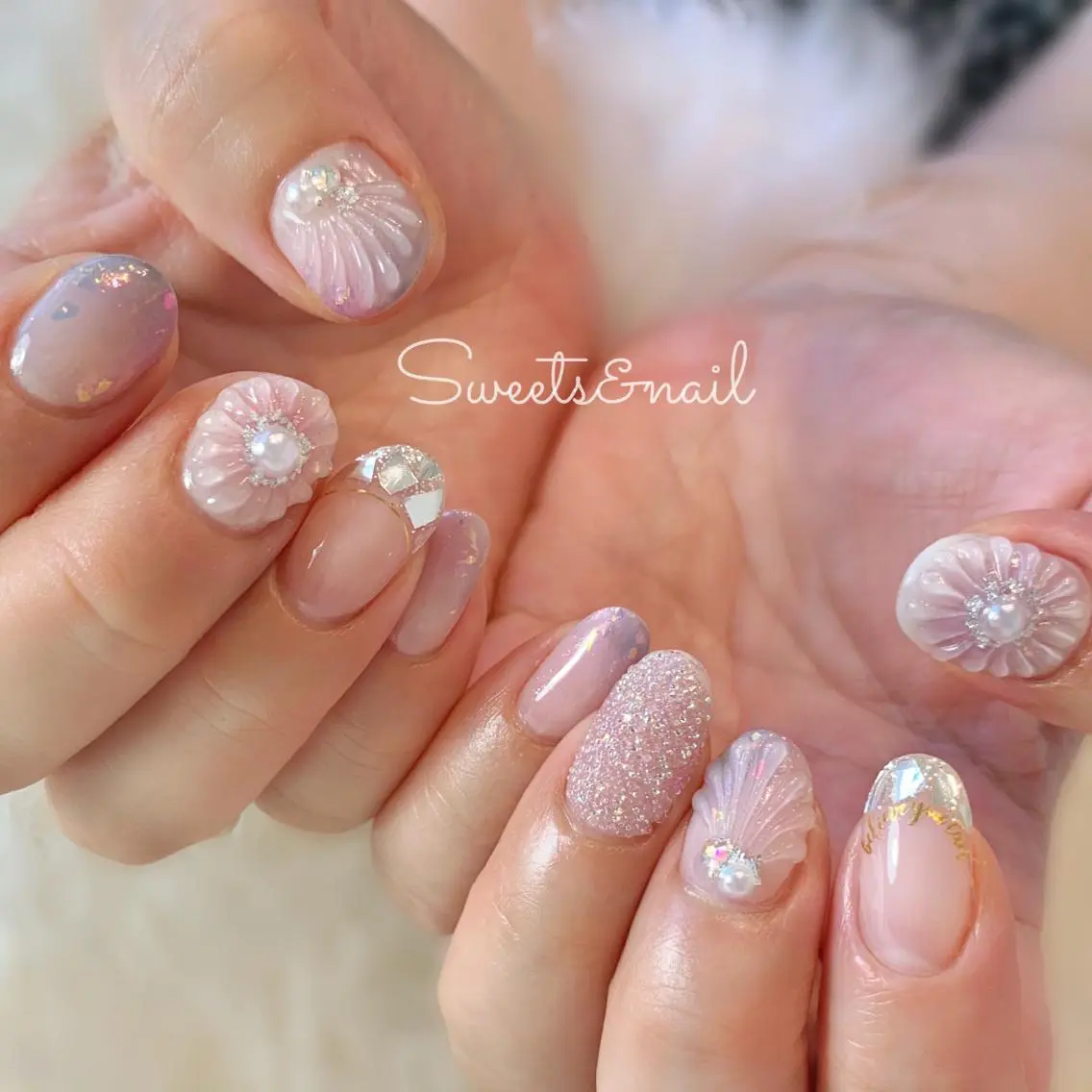ネイル アートネイル フラワーネイル Sweets& nail みなこのネイルデザイン