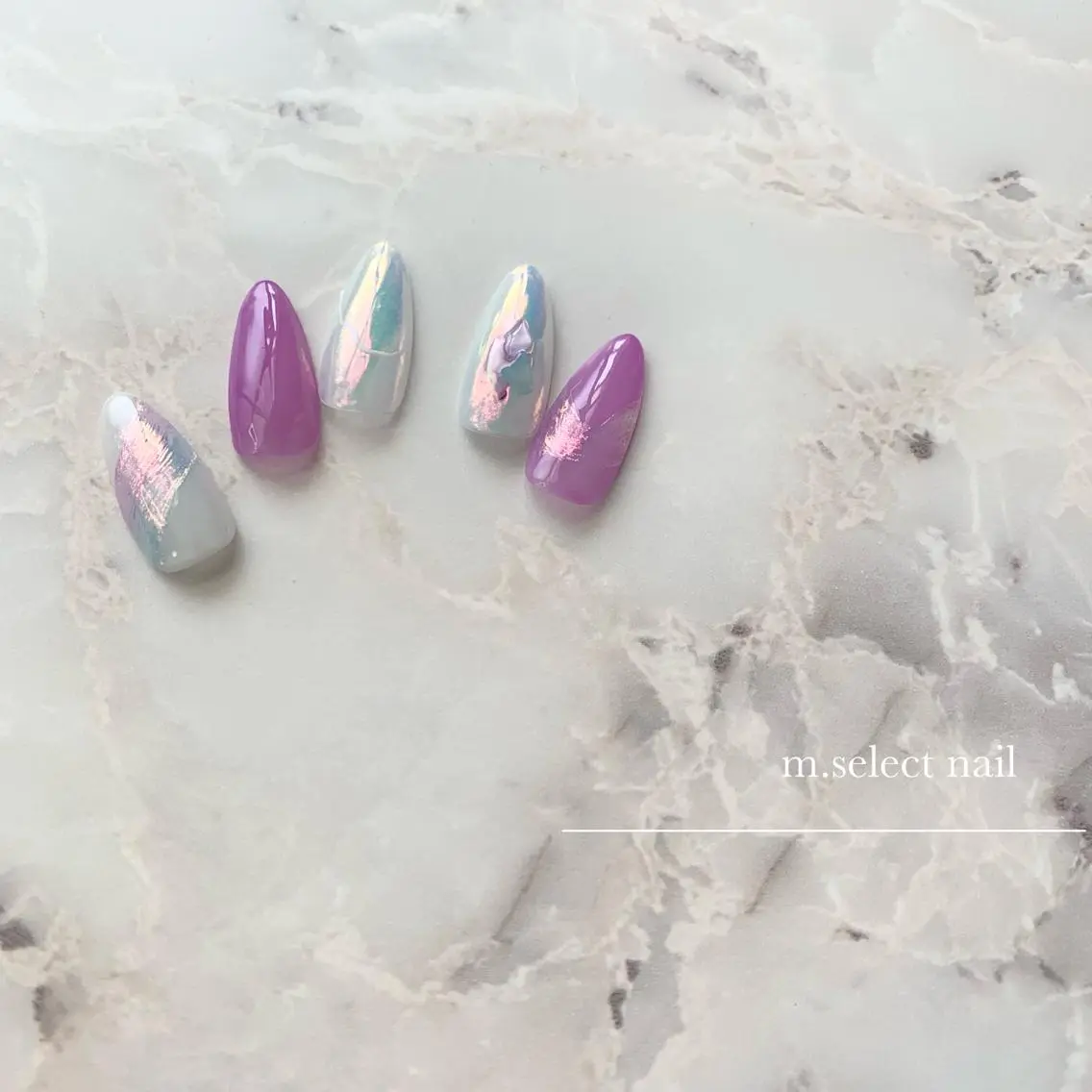 ネイル アートネイル オーロラネイル m.select nailのネイルデザイン