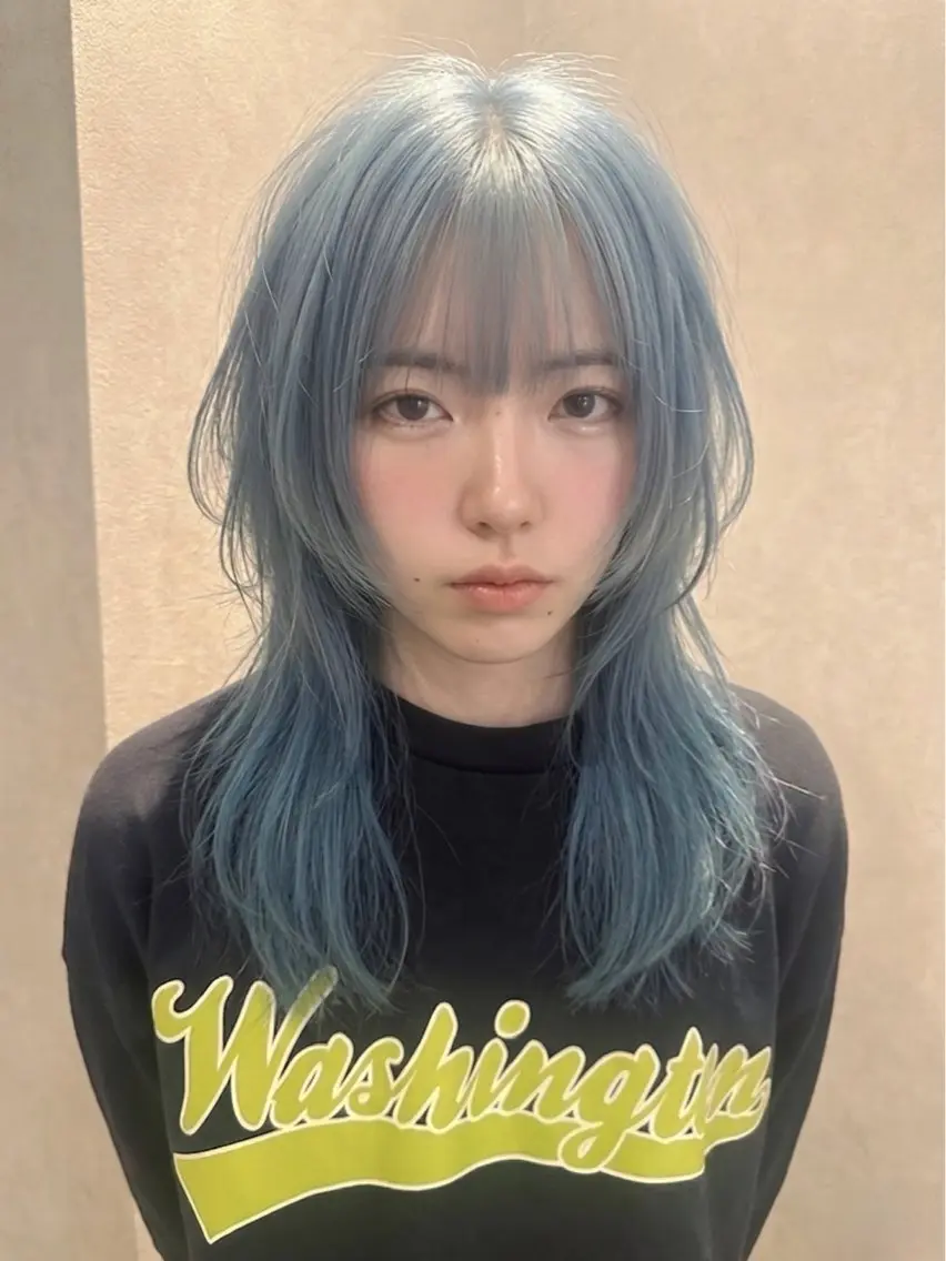 セミロング カット ヘアカラー トリートメント レイヤー/ハッシュ 三好悠生のヘアスタイル