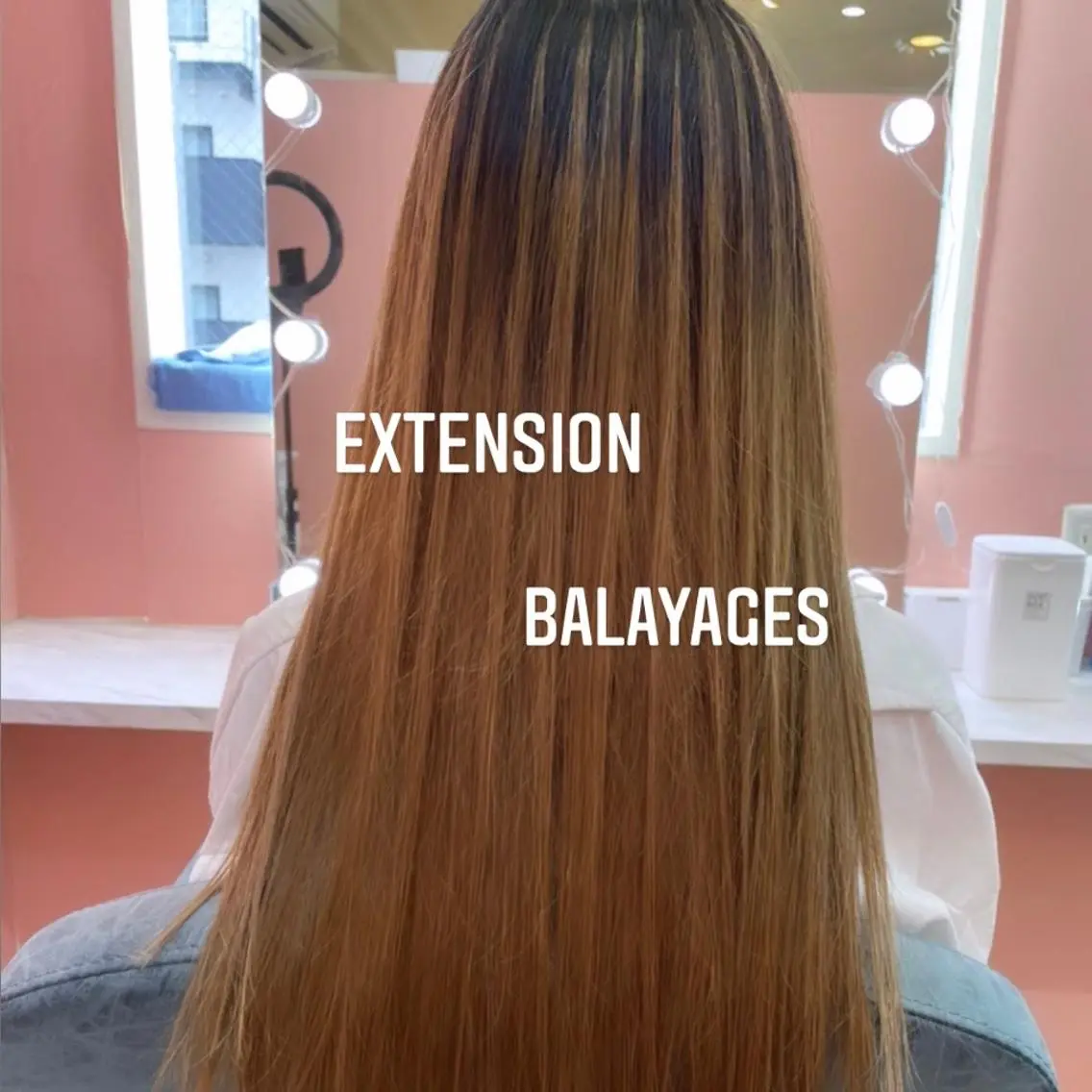 ロング カラー エクステ エクステ🩵ブリーチ 韓国ヘア🩵KAEのヘアスタイル