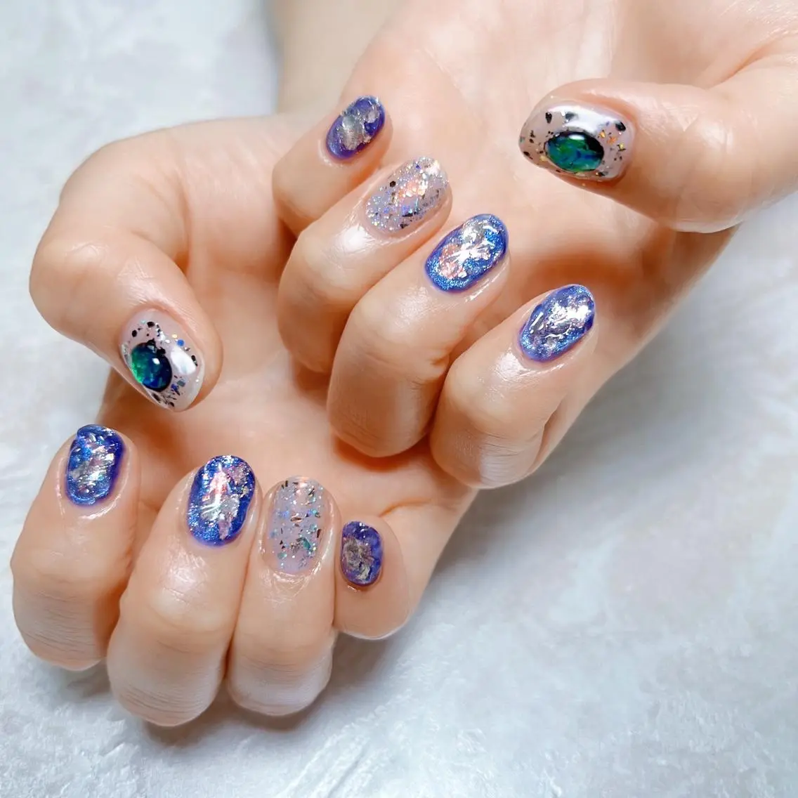 ネイル ニュアンスネイル ショートネイル gemickle nailのネイルデザイン