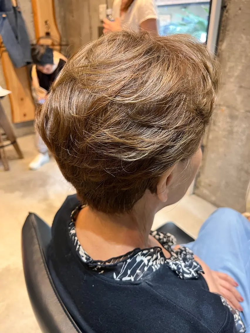 ショート カラー カット ヘアカラー トリートメント ヘッドスパ nicahair maiのヘアスタイル
