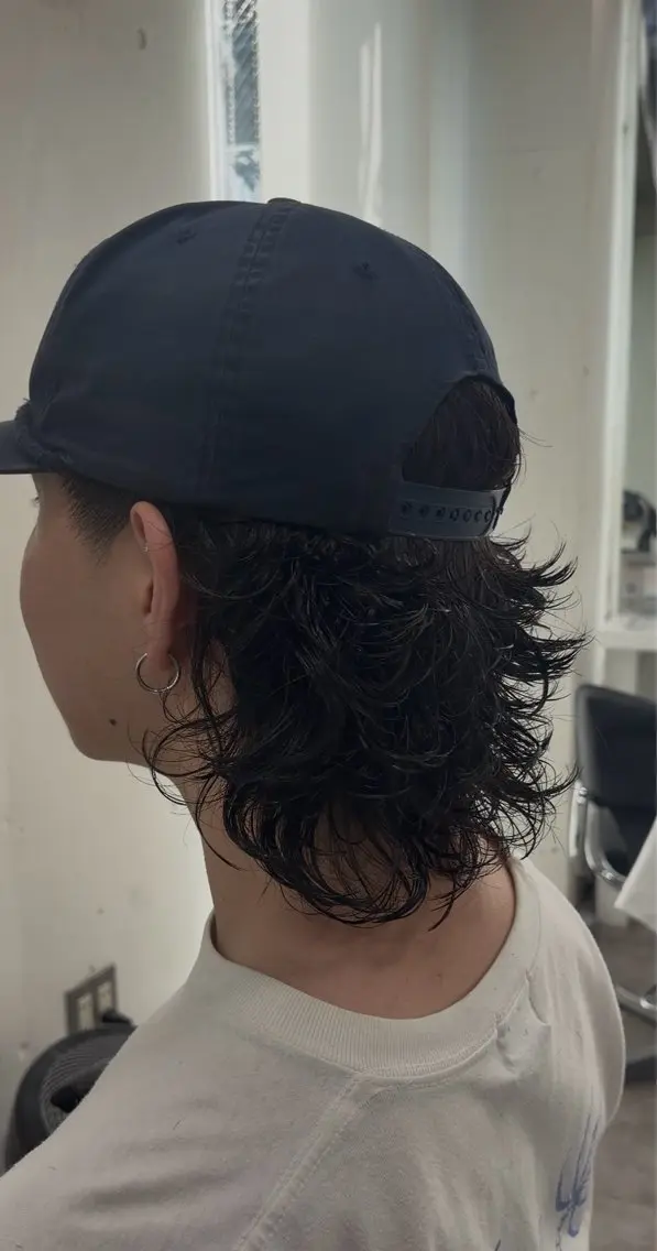スタイリストカット×山田蓮さん風バイカーパーマの写真