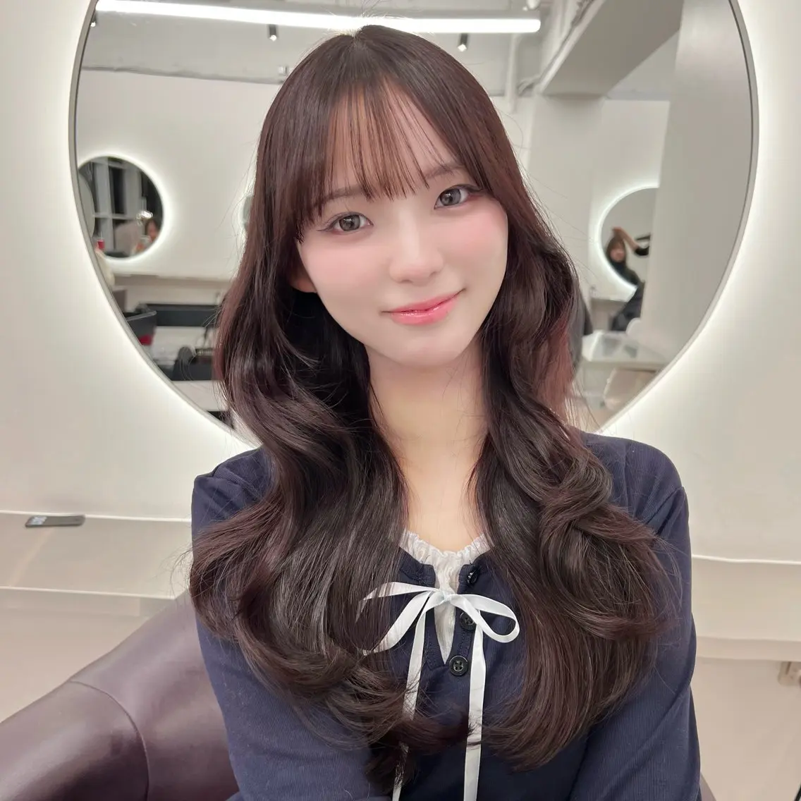 ロング カラー ベージュカラー ラベンダーカラー ラベンダーベージュ カット ヘアカラー トリートメント ヘアセット 韓国ヘア/透明感 カラー🤍yukaのヘアスタイル