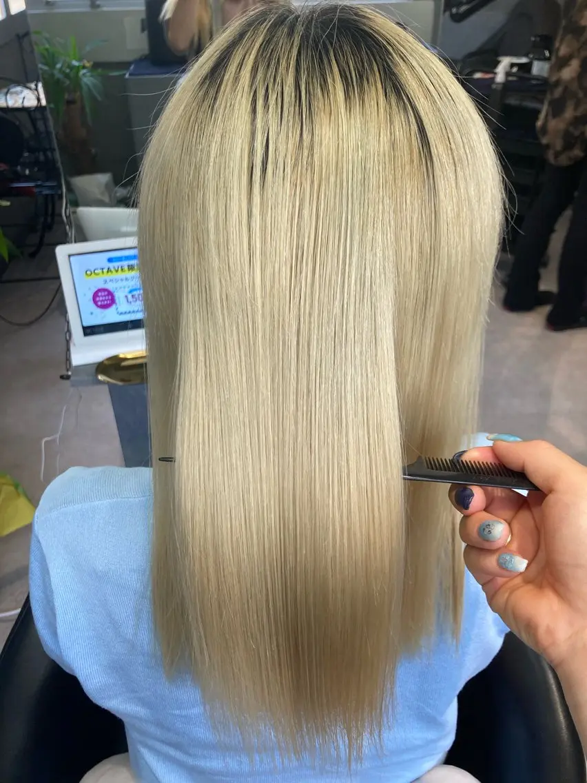 セミロング トリートメント 髪質改善☺︎縮毛矯正 ふじい まりんのヘアスタイル