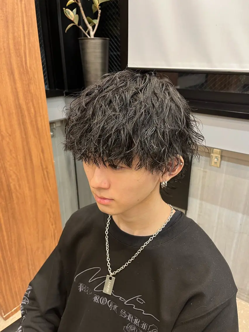 ショート パーマ メンズ カット パーマ 山下和輝/fifth メンズパーマのヘアスタイル