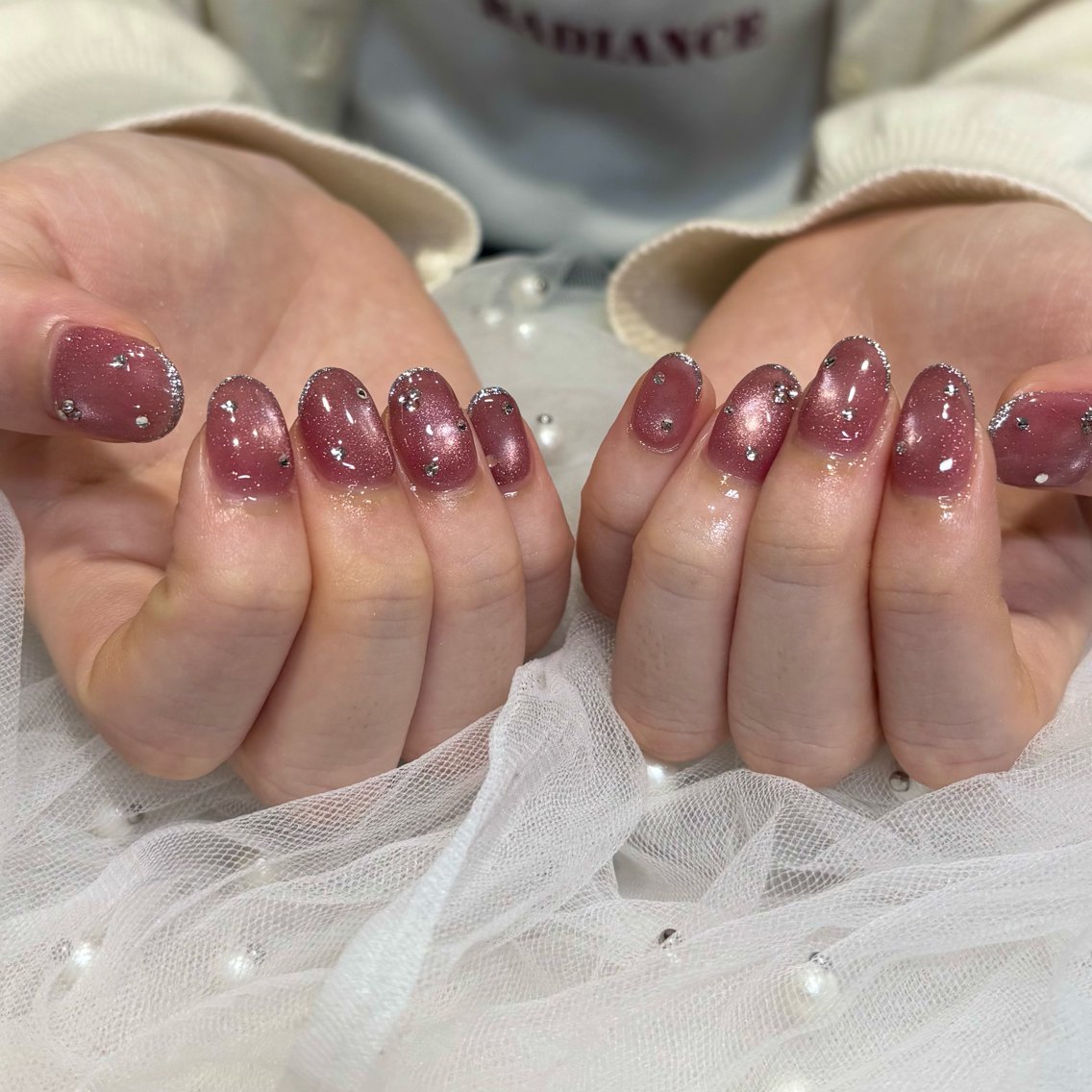 ネイル フラッシュネイル フラッシュマグ キラキラネイル ハンドネイル 荒巻 めいのネイルデザイン